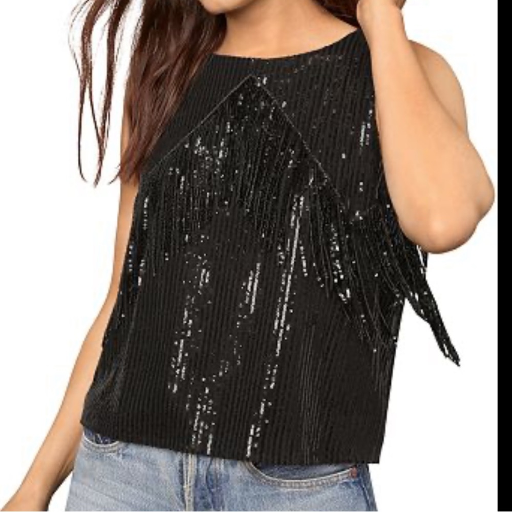 Fringed Sequin Top, from BB Dakota by Steve Madden